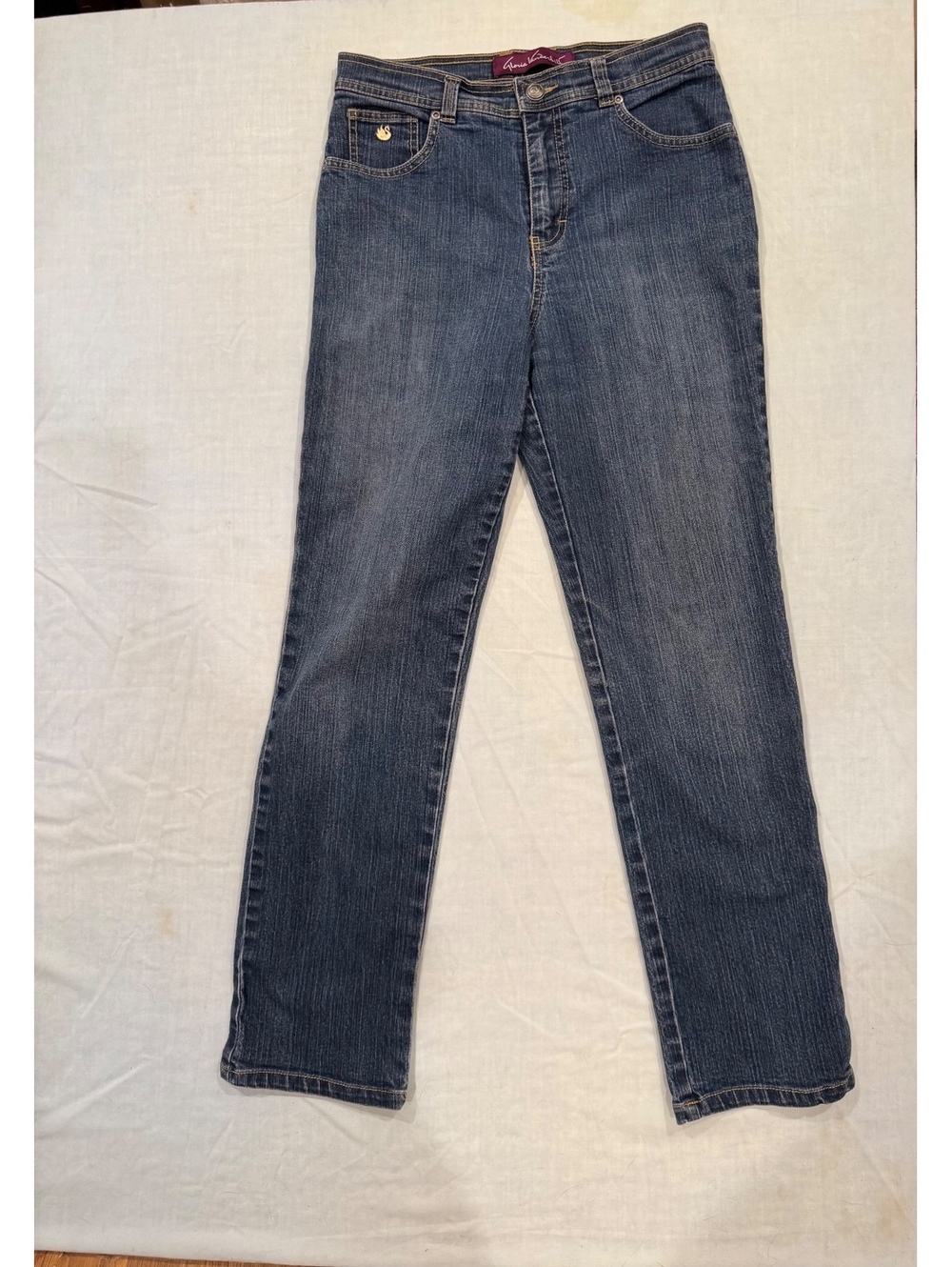 Gloria Vanderbilt Womenβs Size 6 Blue Straight Leg Jeans High Rise 29.5β Inseam
